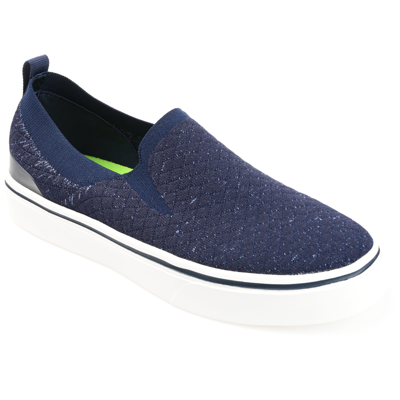 Vance Co. Men's Hamlin Casual Knit Slip-on Sneakers In Blue