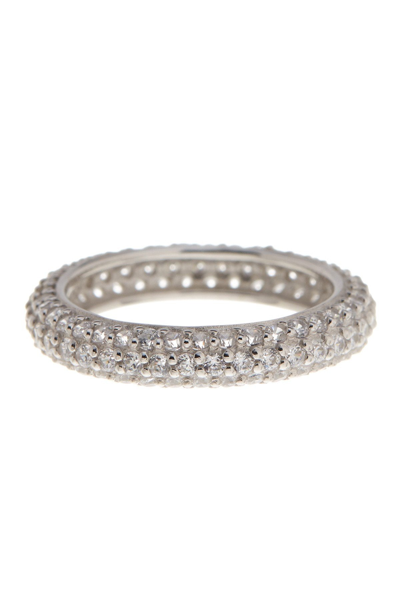 Sterling Forever Sterling Silver Pave Cz Eternity Ring