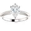 Pompeii3 1 Ct Pear Shape Diamond Engagement Ring Lab Grown 14k White Gold In White