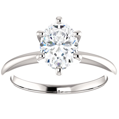 POMPEII3 PLATINUM 1 CT OVAL DIAMOND SOLITAIRE ENGAGEMENT RING