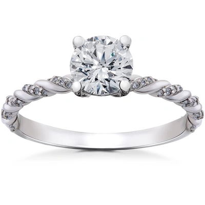 Pompeii3 1/6 Ct Diamond Mia Engagement Ring Setting In White