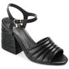 Journee Collection Charmaine Tru Comfort Foam Heeled Sandal In Black