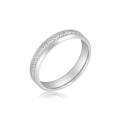 Adornia 5mm Eternity Band Silver In White