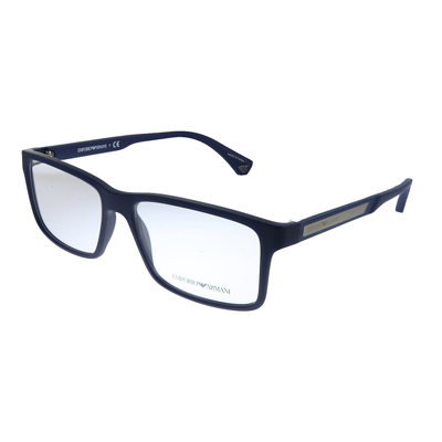 Emporio Armani Ea 3038 5754 56mm Unisex Rectangle Eyeglasses 56mm In Blue