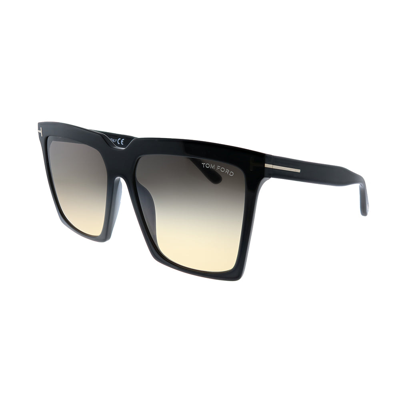 Tom Ford Sabrina-02 Tf 764 01b Womens Square Sunglasses In Black