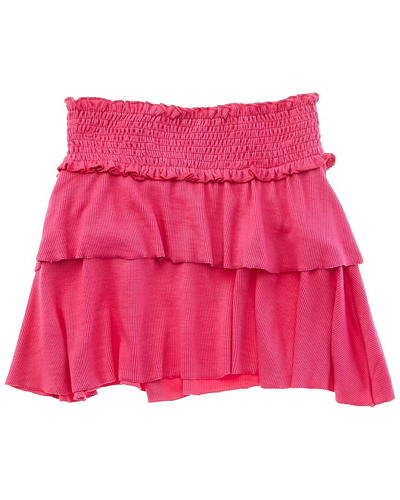 Flowers By Zoe Kids'  Rib 2x2 Skirt In Pink