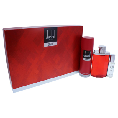 Alfred Dunhill M-gs-3240 Desire Mens Gift Set&#44; White Vanilla - 3 Piece In Red