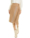 J.mclaughlin Ines Wool Pencil Skirt In Beige