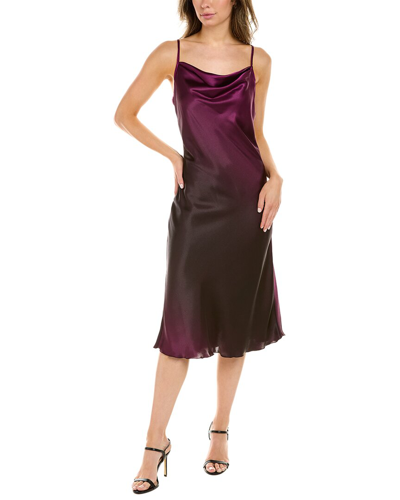Bebe Satin Slip Dress In Purple