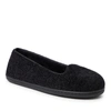 Dearfoams Womens Rebecca Microfiber Velour Closed Back Slipper In Black