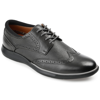 Thomas & Vine Men's Savage Embossed Wingtip Derby Dress Shoes In Charcoal