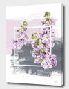 Curioos Framed Lilac On Pink And Grey Brush Strokes