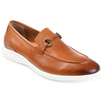 Thomas & Vine Men's Dane Plain Toe Bit Loafer Casual Shoes In Brown
