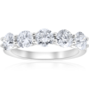 Pompeii3 2cttw Diamond 5 Stone U Prong Wedding Round Cut Ring 14k White Gold In Silver
