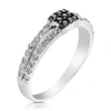 Vir Jewels 2/5 Cttw Black And White Diamond Ring .925 Sterling Silver With Rhodium In Silver
