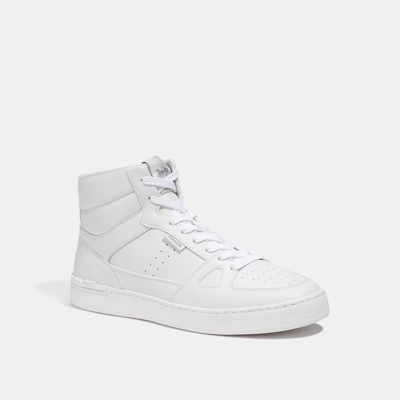 Coach Outlet Clip Court High Top Sneaker In White