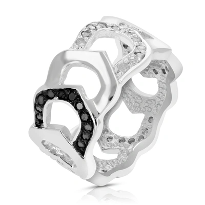 Vir Jewels 3/4 Cttw Black And White Diamond Ring .925 Sterling Silver With Rhodium