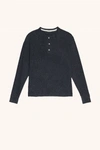 DONNI Sweater Henley Long Sleeve In Navy