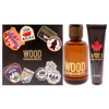 DSQUARED2 WOOD BY DSQUARED2 FOR MEN - 2 PC GIFT SET 3.4OZ EDT SPRAY, 5.0OZ BATH AND SHOWER GEL