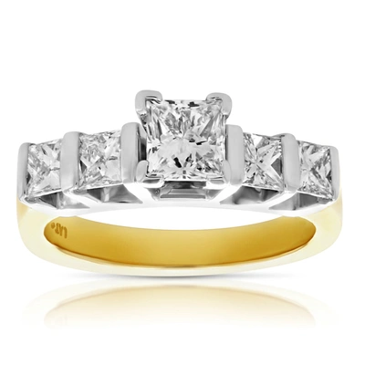 Vir Jewels 1.75 Cttw Si1 5 Stone Princess Diamond Engagement Ring 14k Yellow Gold