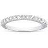 Pompeii3 1/2ct Diamond Wedding Ring Stackable Womens Anniversary Band 10k White Gold In Silver