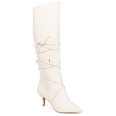 Journee Collection Collection Women's Tru Comfort Foam Extra Wide Calf Kaavia Boot In Beige