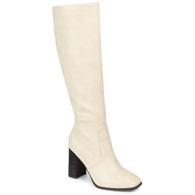 Journee Collection Collection Women's Tru Comfort Foam Wide Calf Karima Boot In White