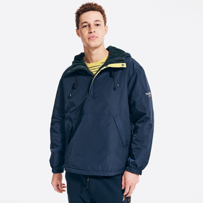 Nautica Mens Sustainably Crafted Reversible Anorak Jacket In Blue