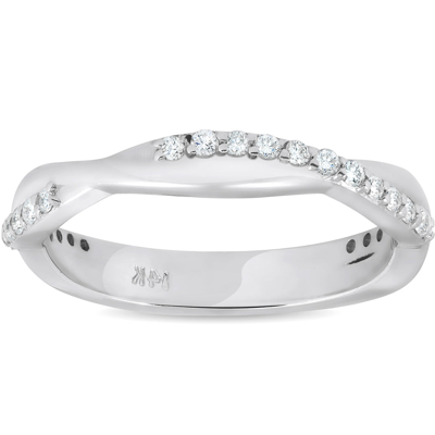 Pompeii3 1/4 Ct Diamond Twisted Vine Womens Wedding Ring 14k White Gold