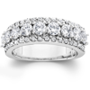 Pompeii3 Vs 1 3/4ct Diamond Wedding Ring 14k White Gold In Silver