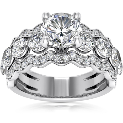 Pompeii3 2 3/8 Ct Diamond Engagement Ring 14k White Gold In Silver