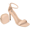 Journee Collection Everton Tru Comfort Foam Heeled Sandal & Pouch Set In Beige