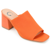 Journee Collection Lorenna Block Heel Mule In Orange