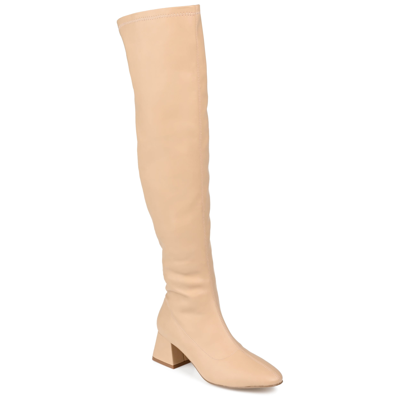 Journee Collection Collection Women's Tru Comfort Foam Extra Wide Calf Melika Boot In Beige