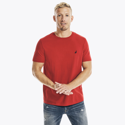 Nautica Crewneck Logo T-shirt In Red