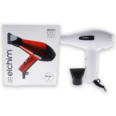 Elchim 2001 High Pressure Hair Dryer - White By  For Unisex - 1 Pc Hair Dryer