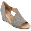 Journee Collection Collection Women's Tru Comfort Foam Wide Width Aretha Wedge In Grey