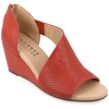 Journee Collection Collection Women's Tru Comfort Foam Wide Width Aretha Wedge In Orange