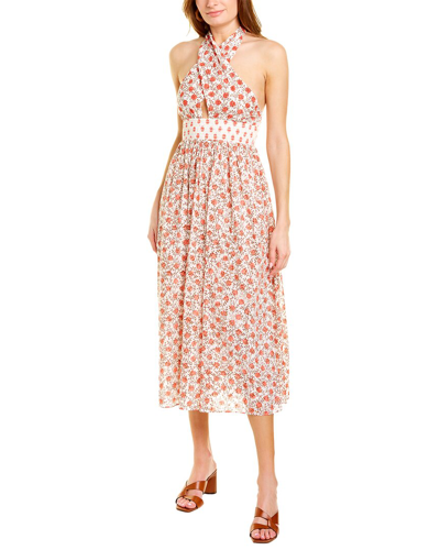 Ash & Eden Mira Halter Maxi Dress In Red