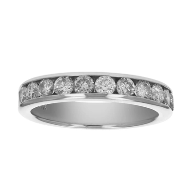 Vir Jewels 1 Cttw Si2-i1 14k Gold Machine Set Diamond Wedding Band In Silver
