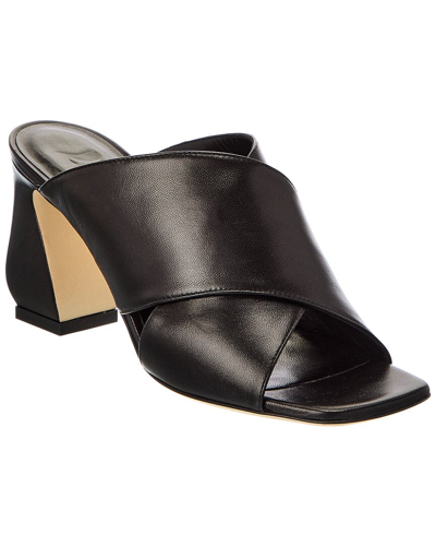 Sergio Rossi Leather Sandal In Black