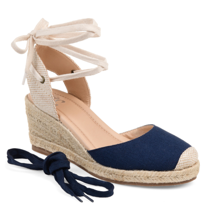 Journee Collection Collection Women's Tru Comfort Foam Wide Width Monte Wedge In Blue