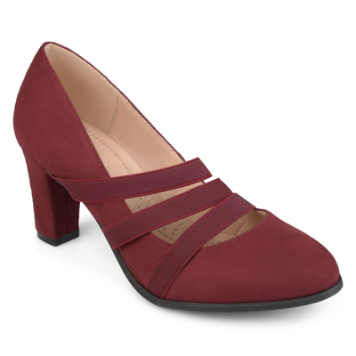 Journee Collection Collection Women's Comfort Narrow Width Loren Pump In Red