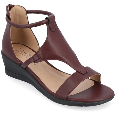 JOURNEE COLLECTION COLLECTION WOMEN'S WIDE WIDTH TRAYLE SANDAL WEDGE