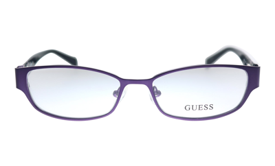 Guess Gu 2412 Pur 52mm Womens Rectangle Eyeglasses 52mm In Purple