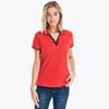 NAUTICA WOMENS SUSTAINABLY CRAFTED OCEAN SPLIT-NECK POLO