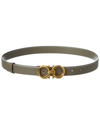 FERRAGAMO Salvatore Ferragamo Gancini Adjustable Leather Belt