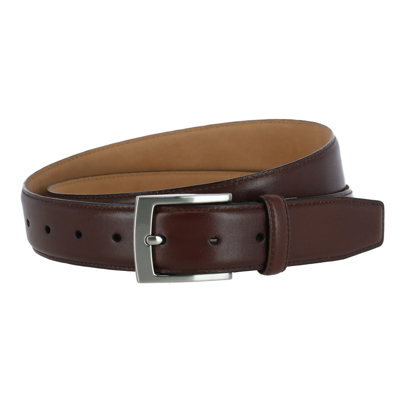Trafalgar Caleb 35mm Leather Casual Belt In Brown