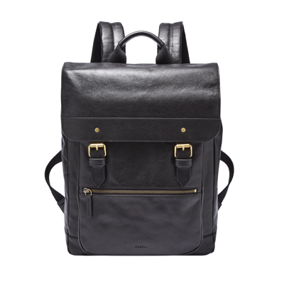 Fossil Men's Miles Leather Backpack In Black