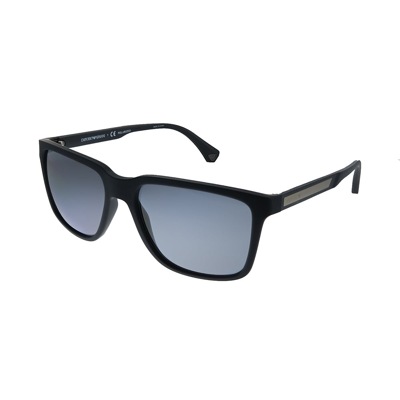Emporio Armani Ea 4047 506381 Unisex Square Sunglasses In Black